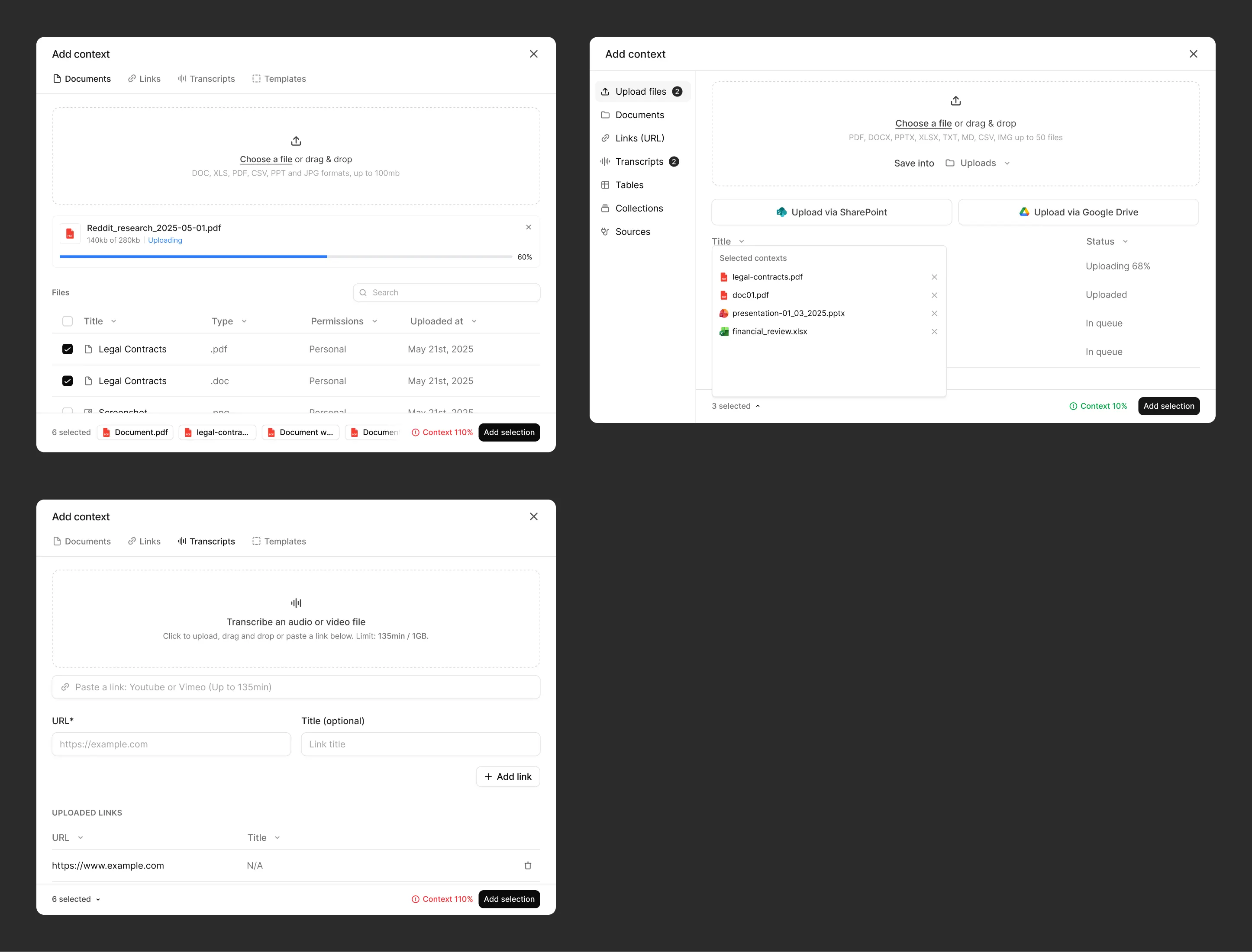 Add Context expanding content types